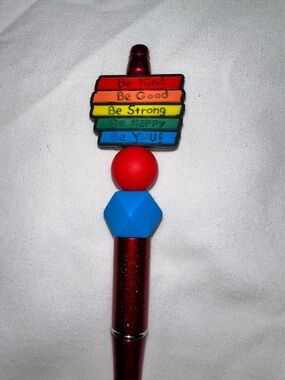 Rainbow Inspirational Handmade Pen - Be Kind - Be You